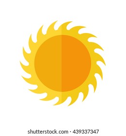 Sun icon flat. Vector