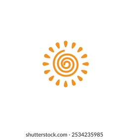 Sun icon flat vector design