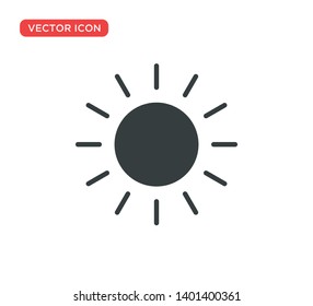 Sun Icon Flat Vector Illustration