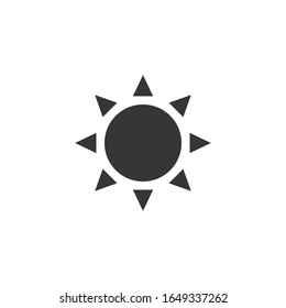 Sun Icon Flat Vector Illustration