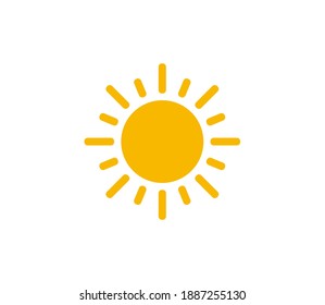 Sun Icon Flat Vector Illustration