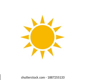 Sun Icon Flat Vector Illustration