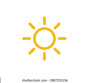 Sun Icon Flat Vector Illustration