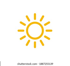 Ilustración de vectores planos de icono solar