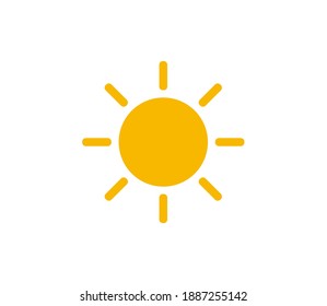 Ilustración de vectores planos de icono solar