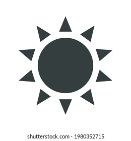 Sun Icon Flat Vector Illustration