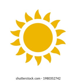 Ilustración de vectores planos de icono solar