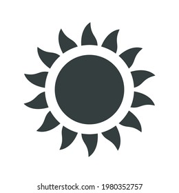 Sun Icon Flat Vector Illustration