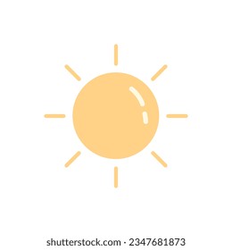 Sun icon. Forecast element.Vector illustration cartoon flat style