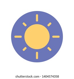 Sun Icon in a Geometric Shape