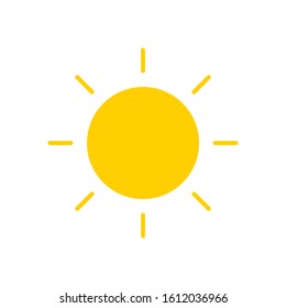 Sun icon with glyph style vector for your web design, logo, UI. illustration