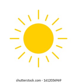 Sun icon with glyph style vector for your web design, logo, UI. illustration