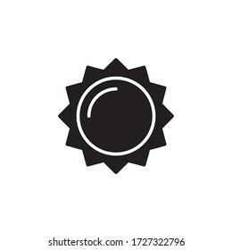 sun icon glyph vector illustration. isolated on white background