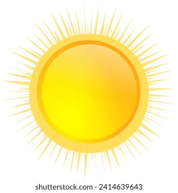 Sun icon with gradient color. Vector illustration.