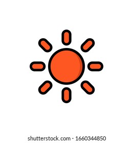 Sun Icon for Graphic Design Projects