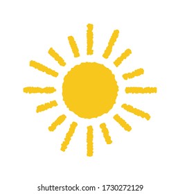 Sun Icon for Graphic Design Projects. Summer Sun Icon Vector Logo. Sun vector icon, flat summer symbol. Simple illustration for web or mobile app. 