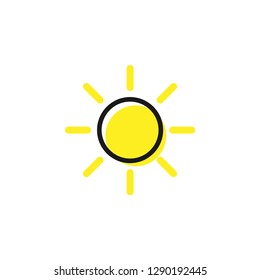 Sun icon graphic design template vector isolated