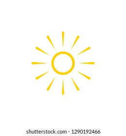 Sun icon graphic design template vector isolated