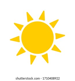 Sun icon, graphic design template, vector illustration