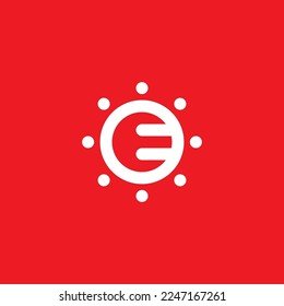 Sun icon, graphic resource template, vector illustration.