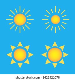 Sun icon. Graphic template. Vector illustration