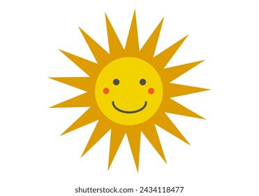 Sun icon with happy face.