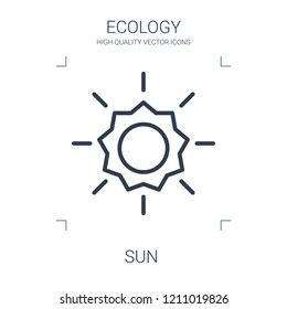 sun icon. high quality line sun icon on white background. from ecology collection flat trendy vector sun symbol. use for web and mobile