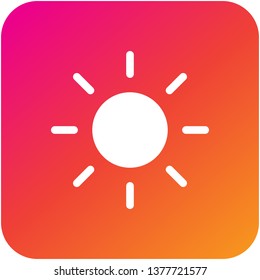 Sun Icon Hot Symbol Design Element - Vector