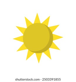 Icono de sol ilustrado sobre fondo