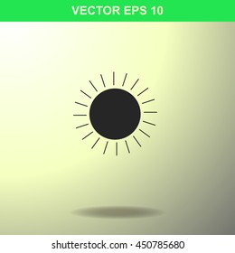 Sun icon. Illustration for business.