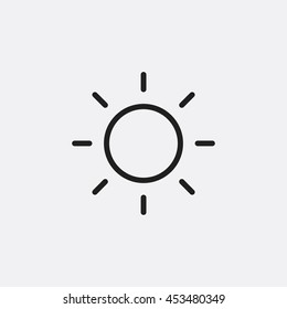 Sun icon illustration isolated vector sign symbol