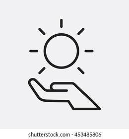 Sun icon illustration isolated vector sign symbol