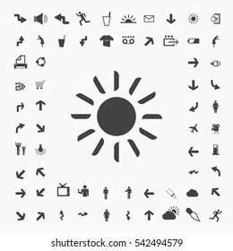 Sun icon illustration isolated vector sign symbol