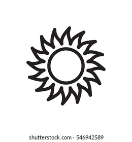 sun icon illustration isolated vector sign symbol