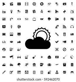 sun icon illustration isolated vector sign symbol Media icons vector set.