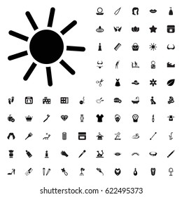 Sun icon illustration isolated vector. beauty icons vector set. on white backgroun
