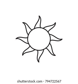 sun icon illustration isolated vector sign symbol