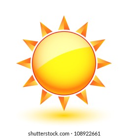 Sun icon. Illustration on white background for Web-design