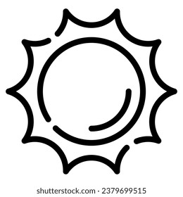 Ilustración de Sun Icon, para uiux, web, app, infografía, etc
