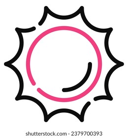 Sun Icon illustration, for uiux, web, app, infographic, etc