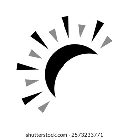 Sun icon illustration vector design template