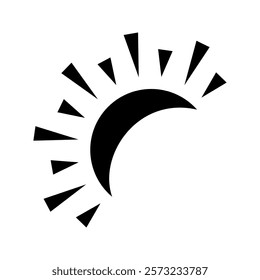 Sun icon illustration vector design template