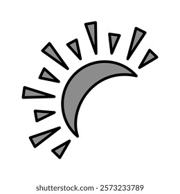 Sun icon illustration vector design template