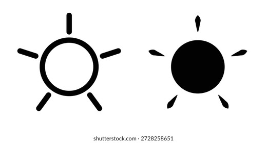 Plantilla de diseño de Vector de ilustración de icono de sol