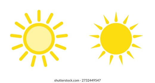 Plantilla de diseño de Vector de ilustración de icono de sol