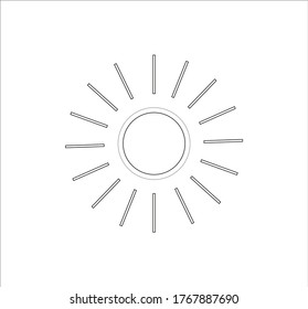 Sonnensymbol. Illustration für Web- und Mobile-Design.