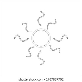 sun icon. illustration for web and mobile design.