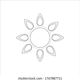 sun icon. illustration for web and mobile design.