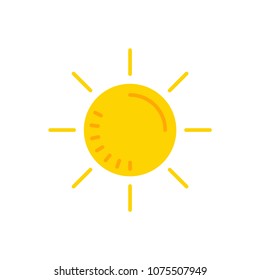 Sun icon illustration,bright sunny vector sign symbol