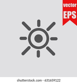 Sun icon info graphic isolated in flat style.Vector illustration.